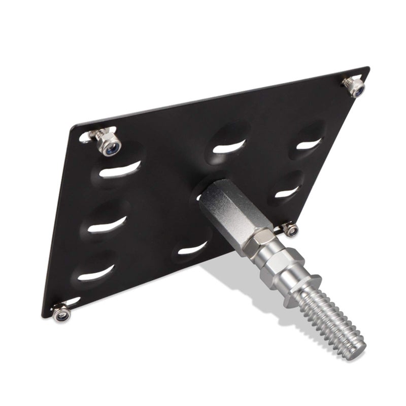 runmade Front Bumper Tow Hook Adapater License Plate Mounting Bracket Holder Compatible with BMW E39 E46 E90 E91 E92 E93 E70 E71 F10 F30 - Image 4